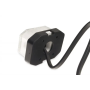 Lampa obrysowa biała LED z odblaskiem i przewodem 2x0,75 mm²